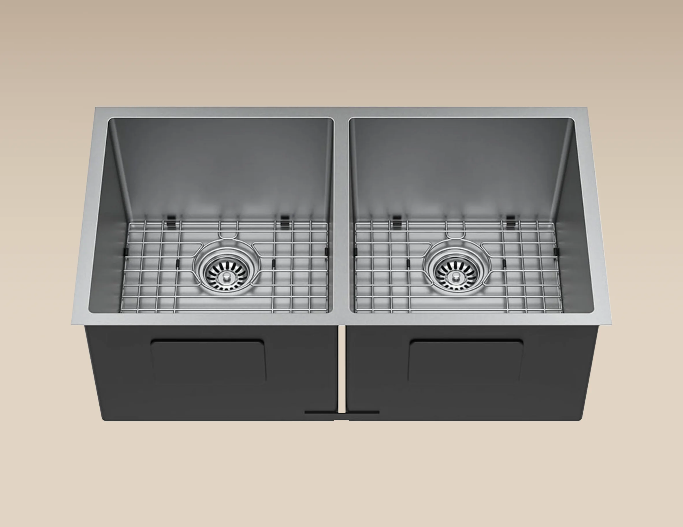 GRILLE DE FOND D'ÉVIER DE CUISINE DOUBLE